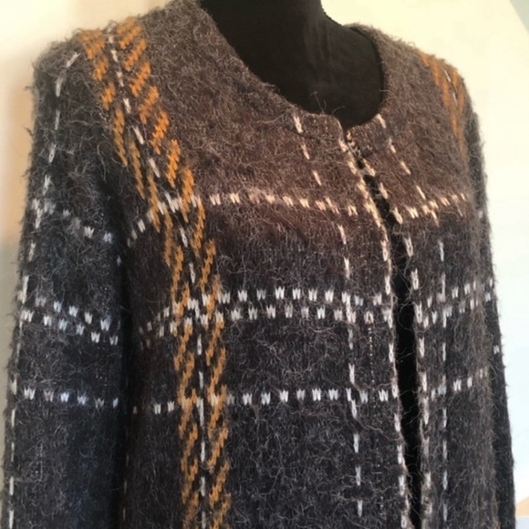 Cleo classic cozy open front long sleeve knit sweater cardigan medium petite - Picture 5 of 12